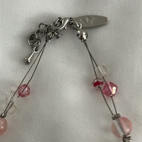 NY & Co. Pink Teardrop Beaded Necklace - Picture 3 of 3